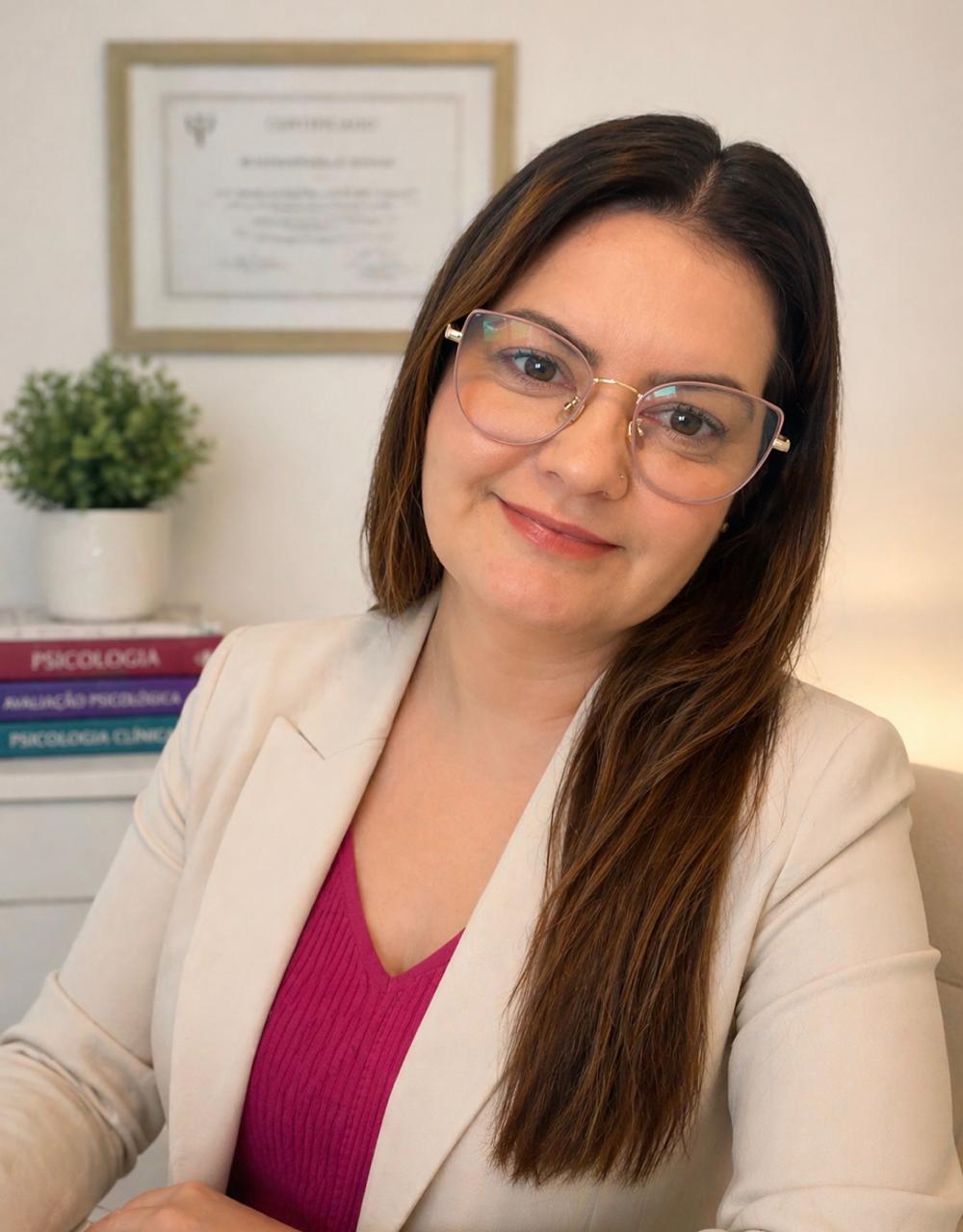 Márcia Guimarães em seu consultório